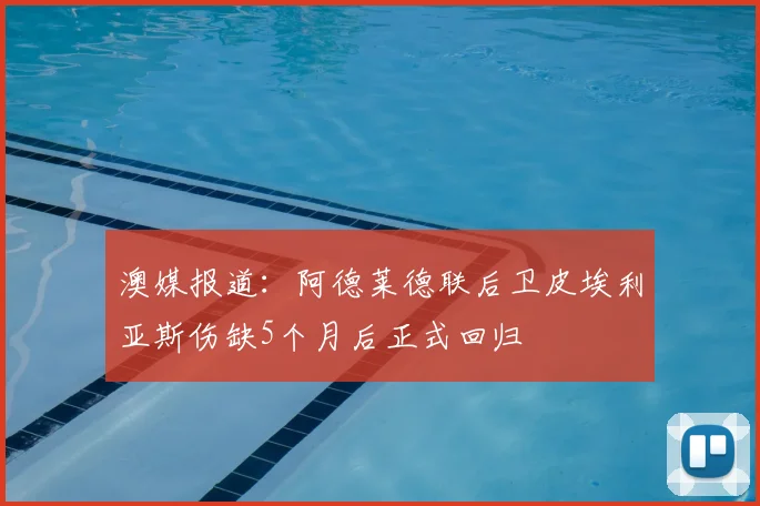 澳媒报道:阿德莱德联后卫皮埃利亚斯伤缺5个月后正式回归