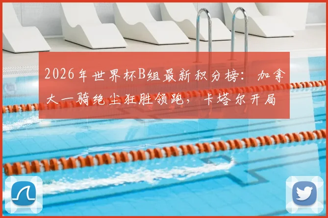 2026年世界杯B组最新积分榜：加拿大一骑绝尘狂胜领跑，卡塔尔开局两连败净胜球-6陷入绝境